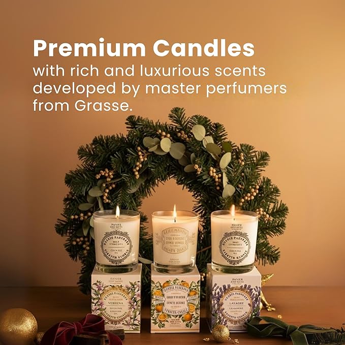 Panier des Sens - Rose Candle β Long-Lasting Scented Candles for Home β Thoughtful Gift β 100% Natural Cotton Wick β Decorative Home Candles - 6.3 oz