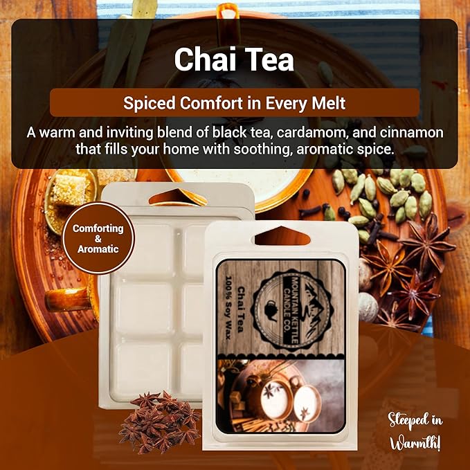 Wax Melts (Pack of 5) | Hand-Poured Soy Wax | Long Lasting Scent for Warmers | Made with Natural Oils | Hazelnut Coffee, Iced Lemon, Pumpkin Spice, Butterscotch, Chai Tea