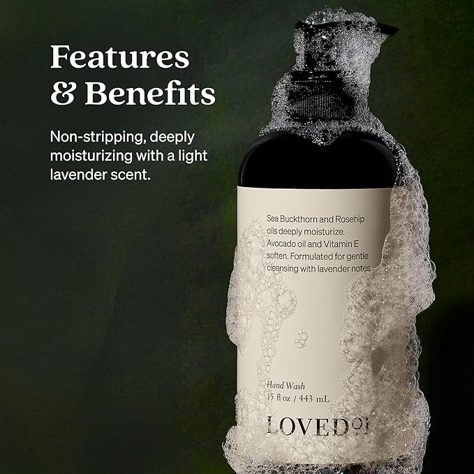 Loved01 Hand Care Duo, Oprah's Favorite Things, Cleansing & Moisturizing Bundle (15 Oz Hand Wash & 15 Oz Hand & Body Lotion)