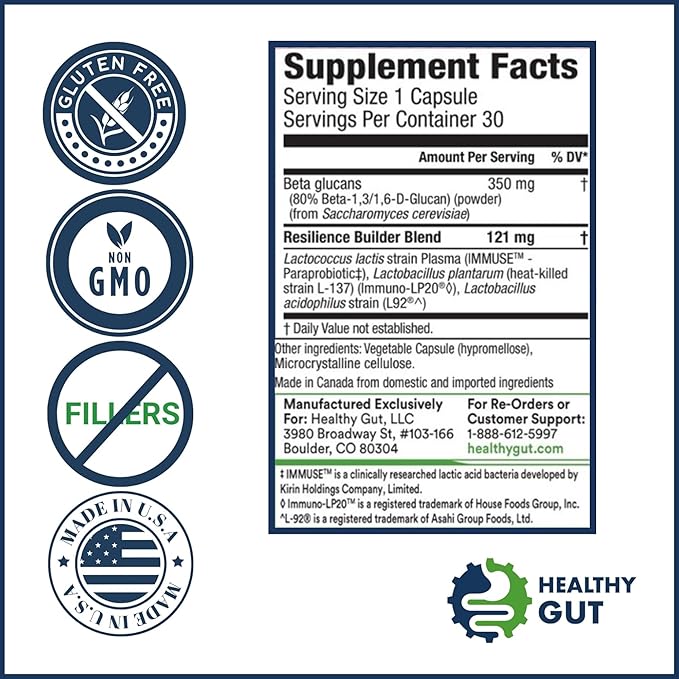 Healthy Gut HoloImmune | Paraprobiotic with Immuse Immune Support | 30 Servings