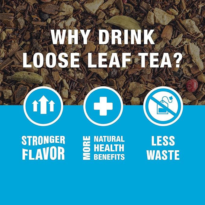 Tiesta Tea - Cozy Chai, Loose Leaf, Spiced Chai Rooibos Tea, Premium Caffeine-Free Herbal Blend, Makes Hot or Iced & Up to 25 Cups, 2.5oz Resealable Pouch