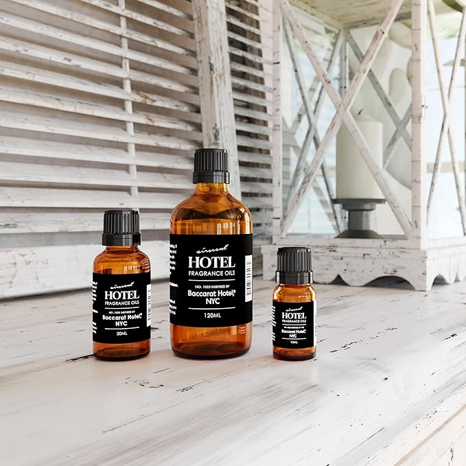 AirScent Hotel Diffuser Oil No. 1023 Inspired by The Baccarat Hotel Scent - Love Affair Fragrance Oil for Ultrasonic and Waterless Diffusers and Crafting - 120 mL, 4 fl oz Glass Bottle with Dropper