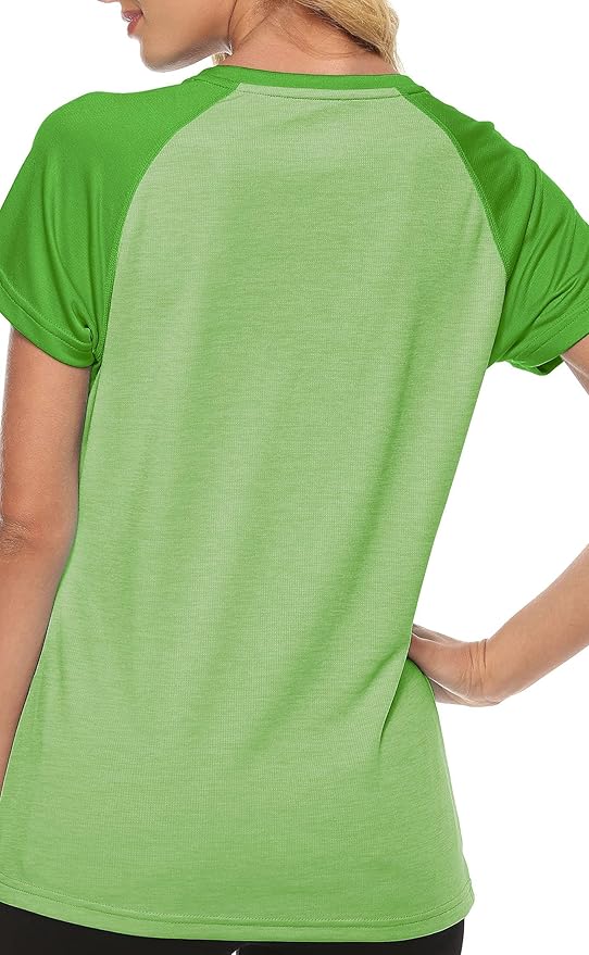 MoFiz Women's Short Sleeve UPF 50+ Sun Protection Sports T-Shirt Quick Dry Running Workout Athletic Tee Top