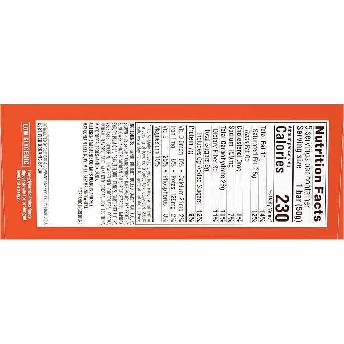 CLIF Nut Butter Bar - Chocolate Peanut Butter - Filled Energy Bars - Non-GMO - USDA Organic - Plant-Based - Low Glycemic - 1.76 oz. (5 Pack)