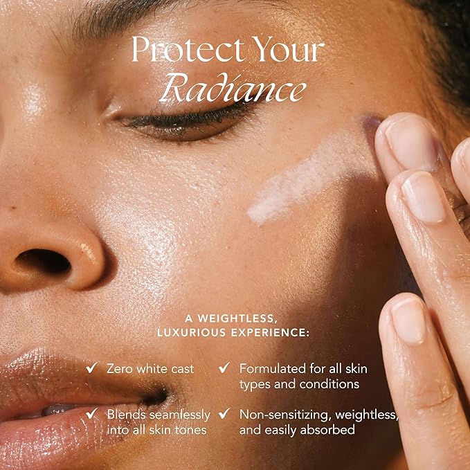 RANAVAT Brightening Mineral Face Sunscreen - Broad-Spectrum SPF 50 Mineral Sunscreen with Zero White Cast - Boosts Radiance & Helps Protect Against Signs of Aging - Safe for Sensitive Skin (50 ml)