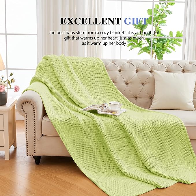 L'AGRATY Knitted Weighted Blanket - 48"x72" 20lbs Cooling Chunky Knit Heavy Blanket for Adults Braided Crochet Throw Thick Cable Yarn Knit Decorative No Beads Evenly Weighted Machine Washable