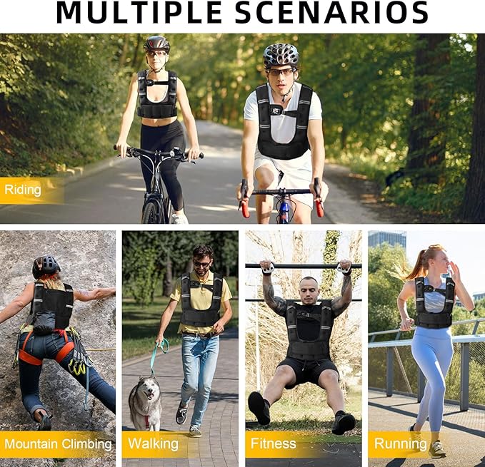 Prodigen Adjustable Weighted Vest Woman, 4-12lb/10-18lb Weight Vest with 6 Removable Weight Bags and Pocket | Weight Vest Men and Women for Walking, Running, Weight Loss, Strength Training