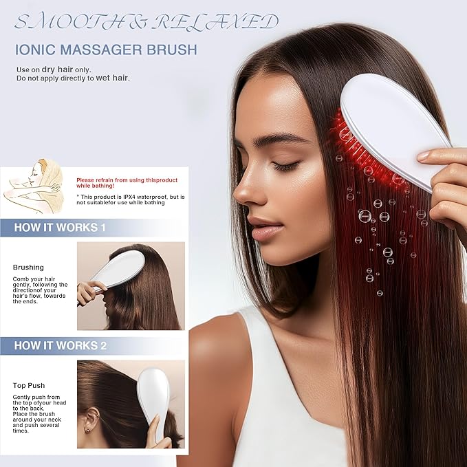 Electric Scalp Massager, Cushion Comb Scalp Massager Brush for Hair Growth-Scalp&Hair Care-Ideal Birthday/Holiday Gift for Men Women