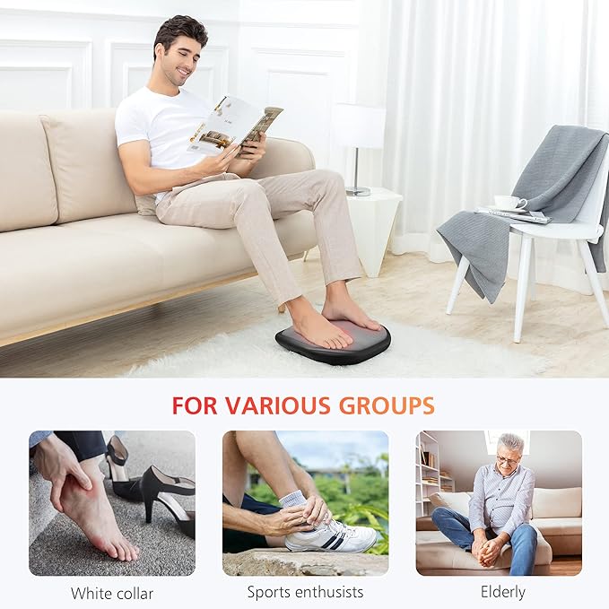 COMFIER Shiatsu Foot Massager for Plantar Fasciitis,Neuropathy, Keading Feet Massager Machine with Heat.Foot & Back Massager with Washable Cover, Feet Warmer for Men,Women