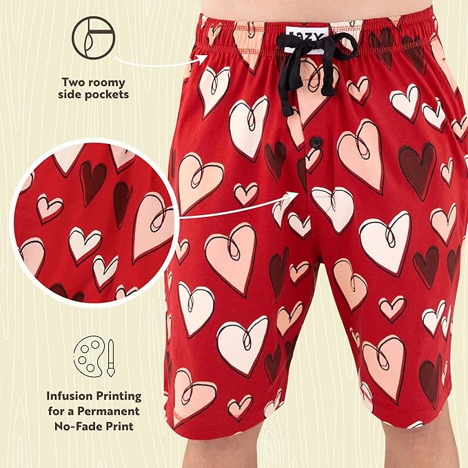 Lazy One Pajama Shorts for Men, Men's Pajama Bottoms, Sleepwear