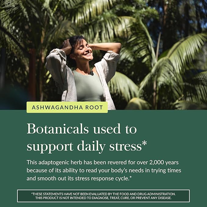 Gaia Herbs Ashwagandha Root - Stress Relief & Sleep Support Supplement - Supports Balanced Energy Levels & Positive Outlook* - 120 Vegan Liquid Phyto Capsules (60-Day Supply)