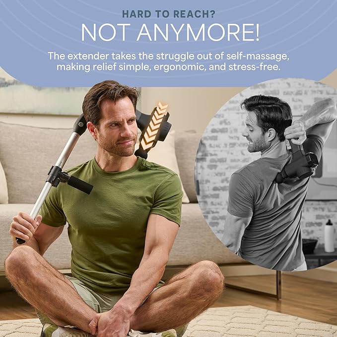 LifePro Massage Gun & Holder (Sold Separately) – Percussion Muscle Massager for Athletes with 8 Heads & 6 Speeds – Deep Tissue Back Muscle Extender for Recovery