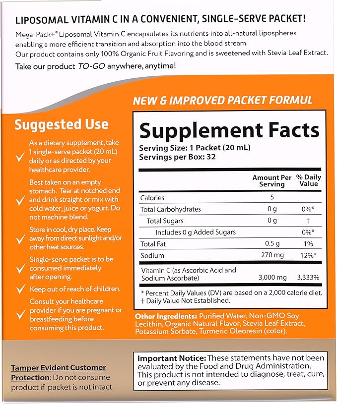 Aurora Nutrascience Mega Liposomal Glutathione, 750 mg, and Vitamin C, 3,000 mg, Immune Support and Antioxidant Bundle