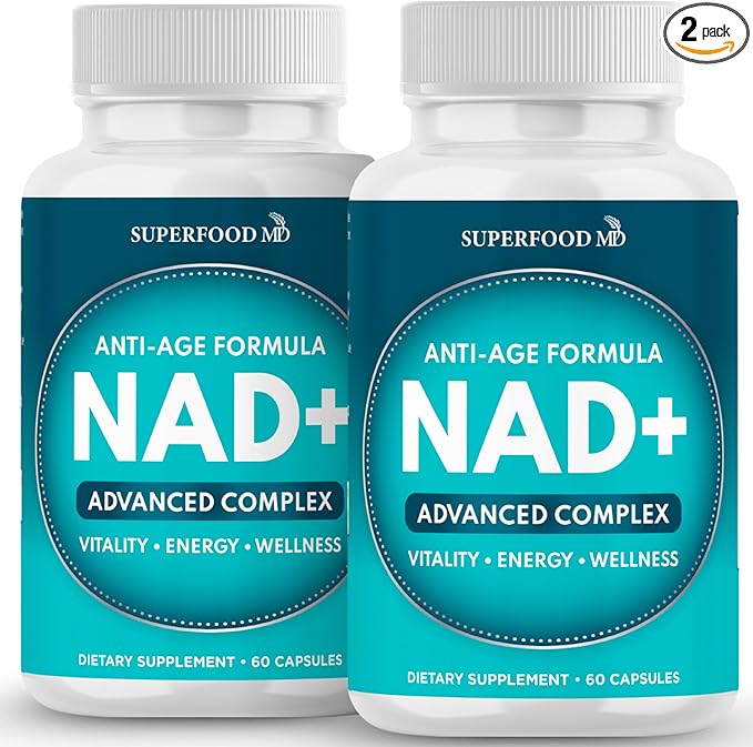 NAD+ Supplement Liposomal + Resveratrol for Women & Men, Astaxanthin, CoQ10, Alpha Lipoic Acid, Green Tea - 120 Count