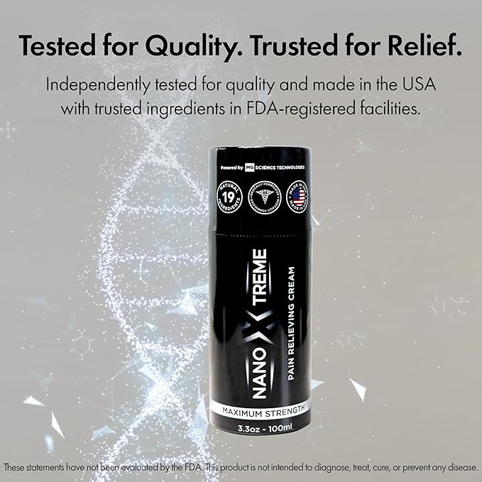 Pain Relief Cream – Fast-Acting Topical for Muscle, Joint & Nerve Discomfort – Deep-Absorbing, Long-Lasting Formula with Natural Ingredients – Cooling Sensation – 3.3oz Pump – Made in USA