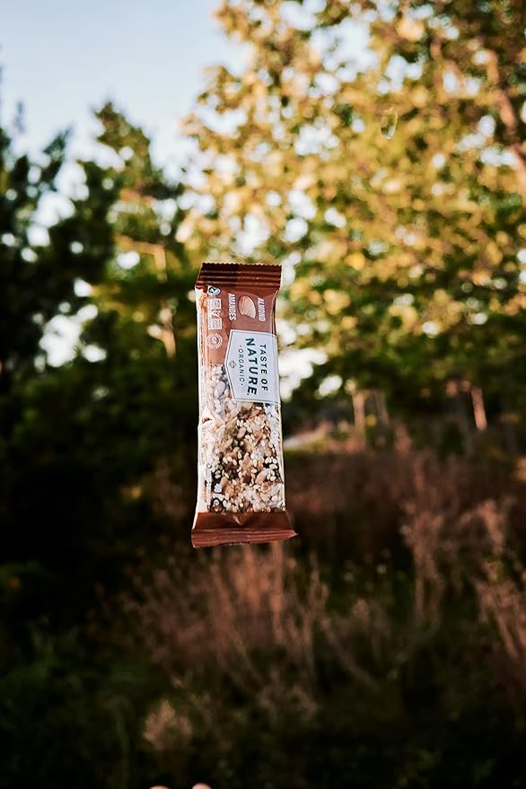 Taste of Nature Organic Almond Snack Bar - Healthy, Gluten Free, Non GMO, Vegan Snack Bars with Mixed Nuts, Fruits and Seeds - 16-Count Snack Pack
