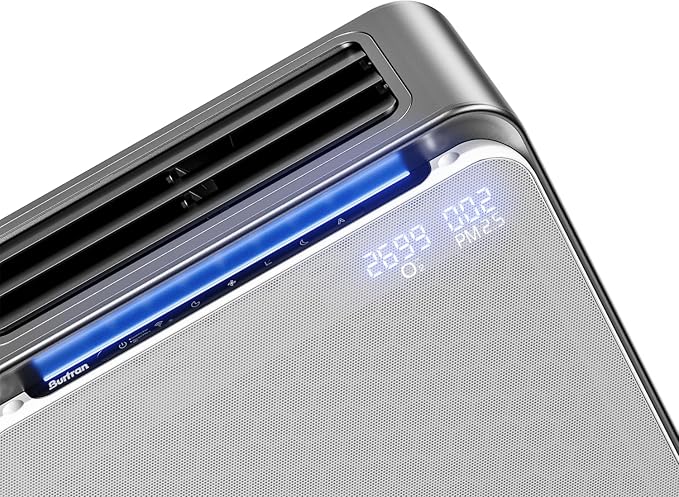 BURTRAN HEPA Air Purifier for Home,Nano-OxyโขHEPA14,up to 1,360 ftยฒ/h, with air quality display, balanced 5-stage PM2.5 and TVOC filtration, eliminates 99.995% micro pollutants, Wi-Fi, 120V AC