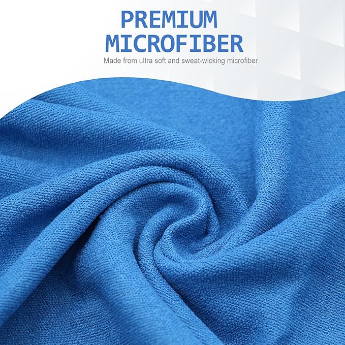Eunzel Hot Yoga Towel - Microfiber Non Slip Yoga Mat Towel with Grip Dot Sweat Absorbent Towel for Hot Yoga, Pilates and Fitness 72" x 24", Blue/Orange
