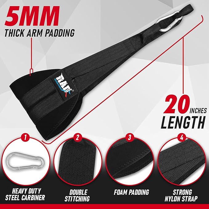 RAD Ab Straps for Pull Up Bar & Abdominal Muscle Building, Adjustable Abdominal Trainer, Fitness Gear for Men & Women, Home Gym Equipment, Bodybuilding, Powerlifting