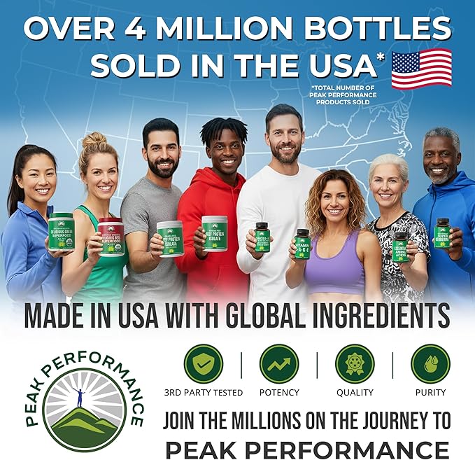 Peak Performance Hydrolyzed Bone Broth and Collagen Unflavored Protein Peptides Powder Contains All Collagen Types: 1, 2, and 3. Pure Pasture, Raised Grass Fed, Paleo Friendly, Gluten + Dairy Free