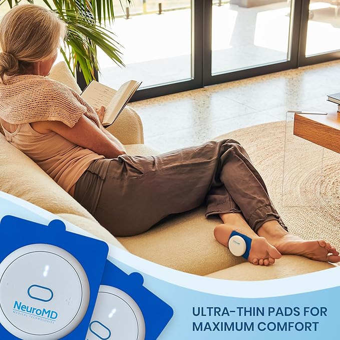 NeuroMD 2-Pack Combo Replacement TENS Unit Electrode Pads for Wireless Muscle Stimulator & Pain Relief - Reusable 30 Times | Snap-On Connector | Compatible with Whole Body Corrective Therapy Device