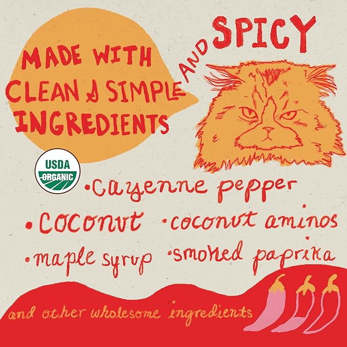 Madly Hadley Plant‑Based Bacon Bits, 2 packs - 6oz | Organic Coconut Vegan Bacon Snack | Topping for Salads, Pasta & Pizza | Gluten & Soy Free, Non-GMO, Vegetarian - Spicy Cayenne