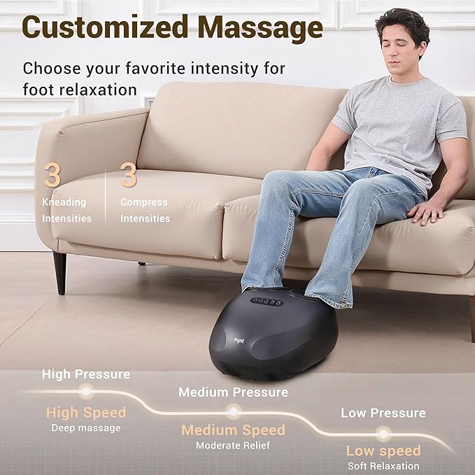 Mynt Foot Massager with Heat, FSA Eligible HSA Approved Shiatsu Foot Massager for Plantar Fasciitis & Daily Relaxation, Multi-Modes Feet Warmer with Remote Control Fits Up to 14, Gifts for Mom Dad