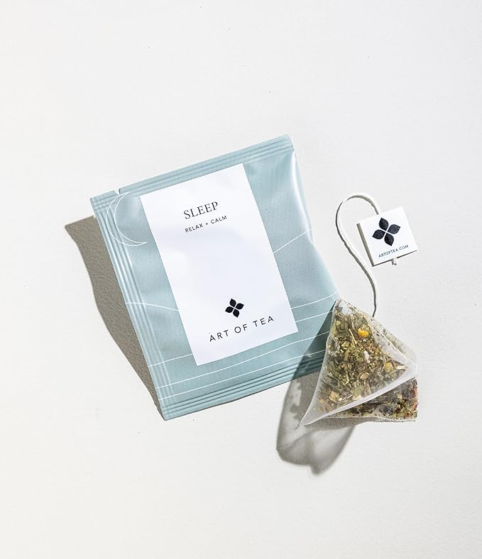 Art of Tea | Organic Sleep Tea (Chamomile Tea with Valerian and Spearmint) | 12 Count | Relaxtion and Sleepy Time tea