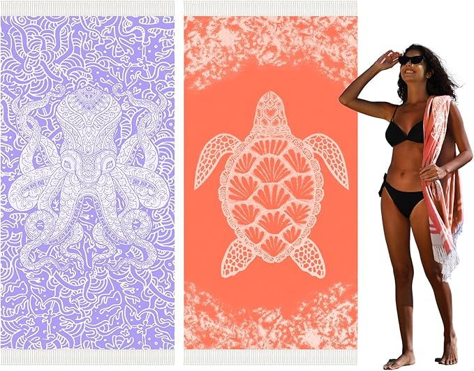 Thin Turkish Beach Towel Lightweight Quick Dry Absorbent Cotton Bathroom Bath Pool Swim Towels Extra Large Oversized Sand Free Beach Accessories Essentials Cloud Gifts for Adult