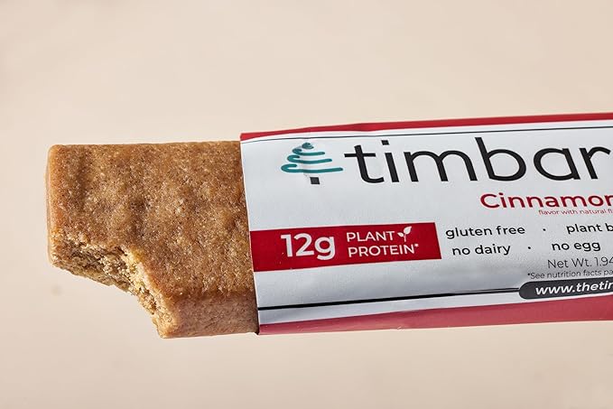 timbar Vegan Protein Bars 4 Pack | 12g Plant Based Protein & 9g Fiber Plant Based- Energy & Nut Bars | Gluten Free, Non-GMO, Dairy Free, Healthy On-the-Go Snack & Meal Replacement (4 Packs, Sampler Pack)