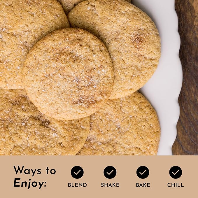JUST INGREDIENTS Snickerdoodle Protein Powder – 30-Serving Blend with 100% Grass-Fed Whey & Organic Plant Proteins – Cinnamon & Vanilla Flavor – Supports Muscle Recovery, Energy*