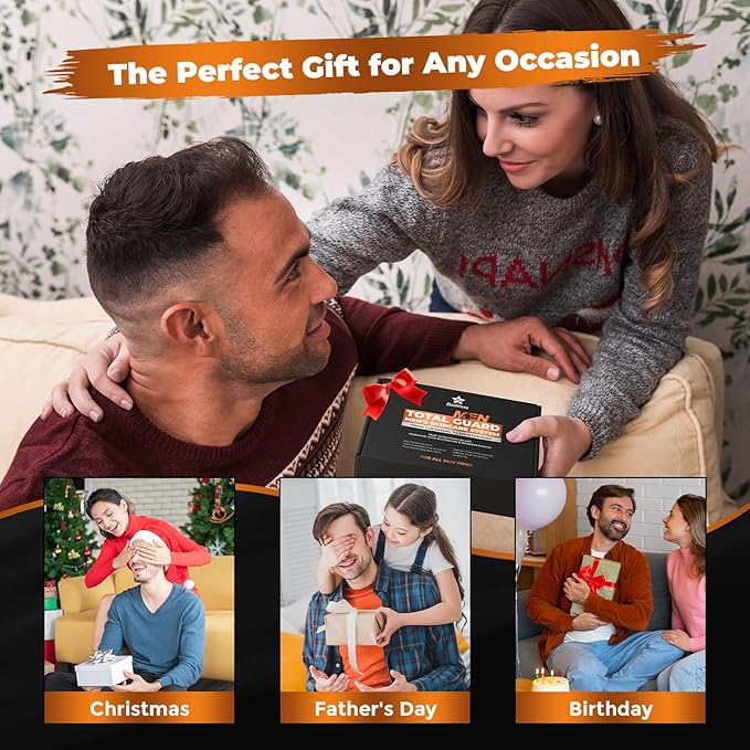 Mens Skincare Skin Care Set for Men Him Complete Routine Kit with Niacinamide & Ceramides - Face Cleanser, Scrub, Toner, Serum, Moisturizer Cream, Lip Balm - Christmas, Father’s Day Gifts for Men