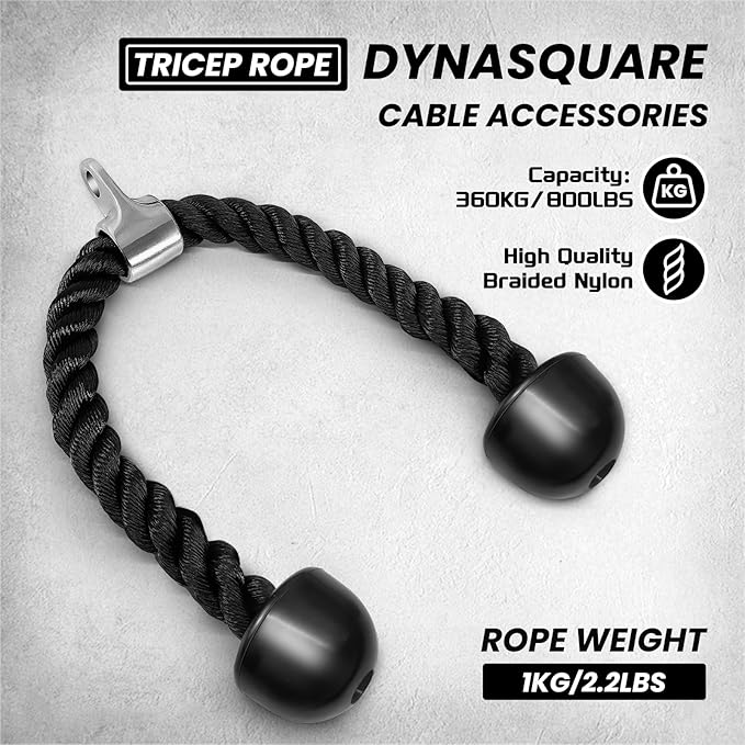 Tricep Press Down Cable Machine Attachment, Body Building, LAT Pulldown Attachments, Home Gym Accessories, Double D Handle, V Bar, Tricep Rope, Pull Down Bar