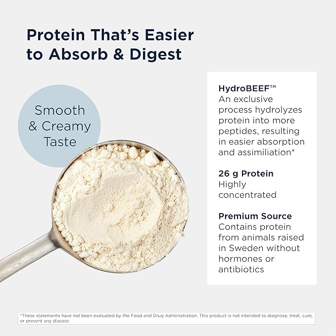 Designs for Health Bone Broth Protein Powder - 26g Grass-Fed, Collagen-Rich Beef Protein Isolate – Unflavored, Paleo, Non-GMO, Dairy-Free (30 Servings / 810g)