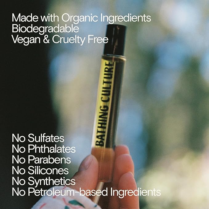 Bathing Culture, Organic Roll On Perfume Oil, Vegan Perfume Oils for Women, Long Lasting, Body Oils for Women, Natural, Clean, Vegan Personal Care, Cathedral Grove Scent, 0.3 fl oz, 9 ml