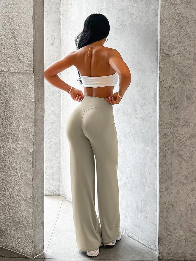 YEOREO Workout Leggings Womens No Front Seam Straight Leggings 29" / 31.5" / 33" High Waist Buttery Eddiy Gym Yoga Pants