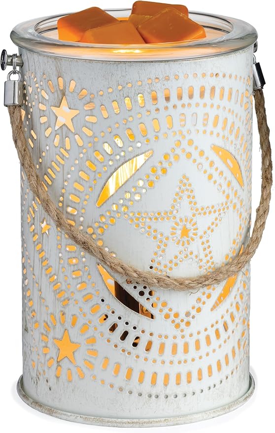 Candle Warmers Etc. Vintage Bulb Illumination Fragrance Warmer- Light-Up Warmer for Warming Scented Candle Wax Melts and Tarts to Freshen Room, Lone Star