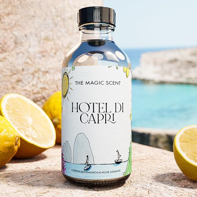The Magic Scent Hotel Di Capri Hotel Scent Diffuser Oil - Cold-Air & Ultrasonic Fragrance Oil for Diffuser Inspired by Capri, Italy - Essential Oils for Diffusers Aromatherapy (500 ml)