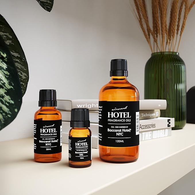 AirScent Hotel Diffuser Oil No. 1023 Inspired by The Baccarat Hotel Scent - Love Affair Fragrance Oil for Ultrasonic and Waterless Diffusers and Crafting - 120 mL, 4 fl oz Glass Bottle with Dropper
