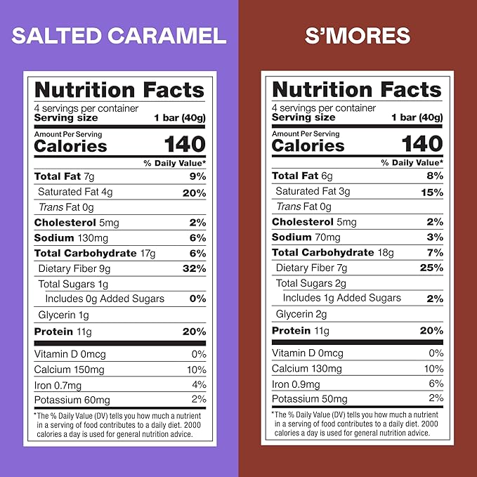 MAGIC SPOON Treats - High Protein Bars, Low Carb, Keto Friendly, 1g of Sugar, Crispy Treat Cereal Bar, On-The-Go Healthy Snack (8 Salted Caramel Bars, 8 Smores Bar)