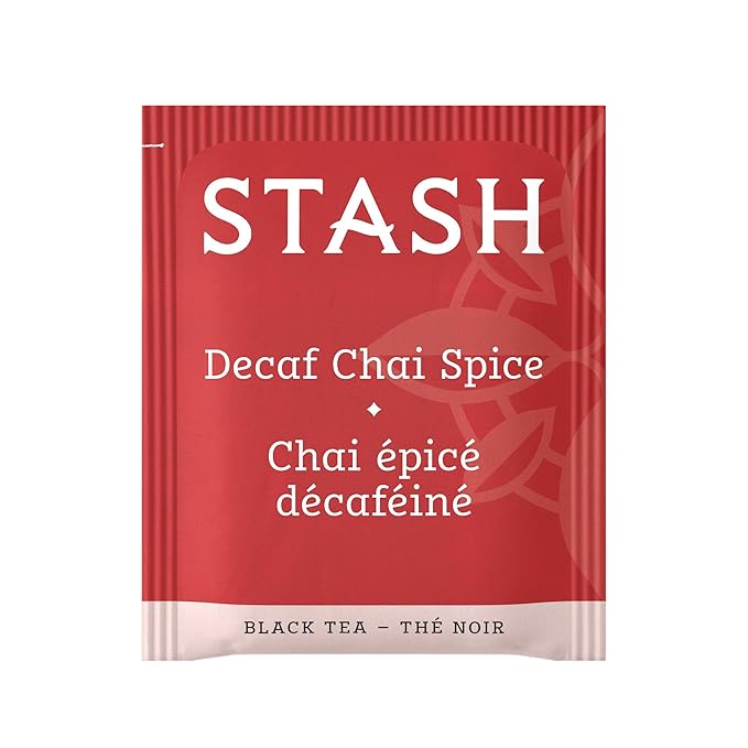 Stash Tea Decaf Chai Spice Black Tea, Box of 100 Tea Bags (Packaging May Vary)
