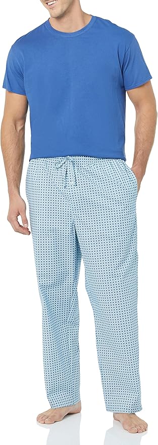 Amazon Essentials Mens Straight-Fit Woven Pajama Pant with Pockets