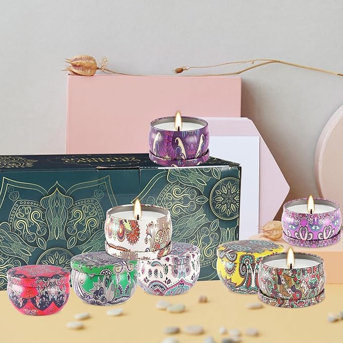 Scented Candles Gift Set, 2.5 oz Soy Wax Aromatherapy Candle for Home, Romantic Candles Gift for Mother Day Christmas Valentines Birthday (24 Pack)