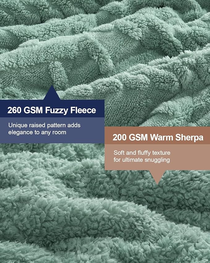 Super Fuzzy Soft Sherpa Fleece Weighted Blanket, 15 lbs Dual Sided Fluffy Heavy Weighted Blankets for Adults - No Bunching with Double Layers of Soft Inner Lining (60"x 80", 15 Pounds)