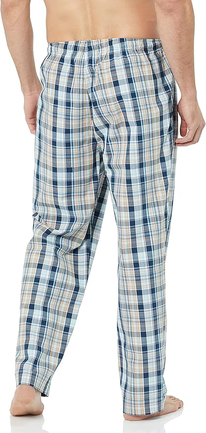Amazon Essentials Mens Straight-Fit Woven Pajama Pant with Pockets