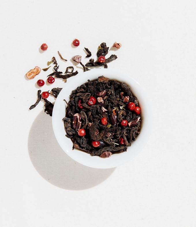 Art of Tea | Dark Chocolate Peppermint Dessert Tea | Organic Black Tea | 50 Eco Friendly Pyramid Tea Bag Sachets