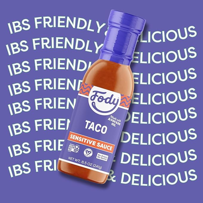 Fody Foods Taco Sauce, 8.5 Oz, Garlic and Onion Free, Low FODMAP Certified, Gut & IBS Friendly, Vegan, Non-GMO, Gluten Free, Keto Friendly
