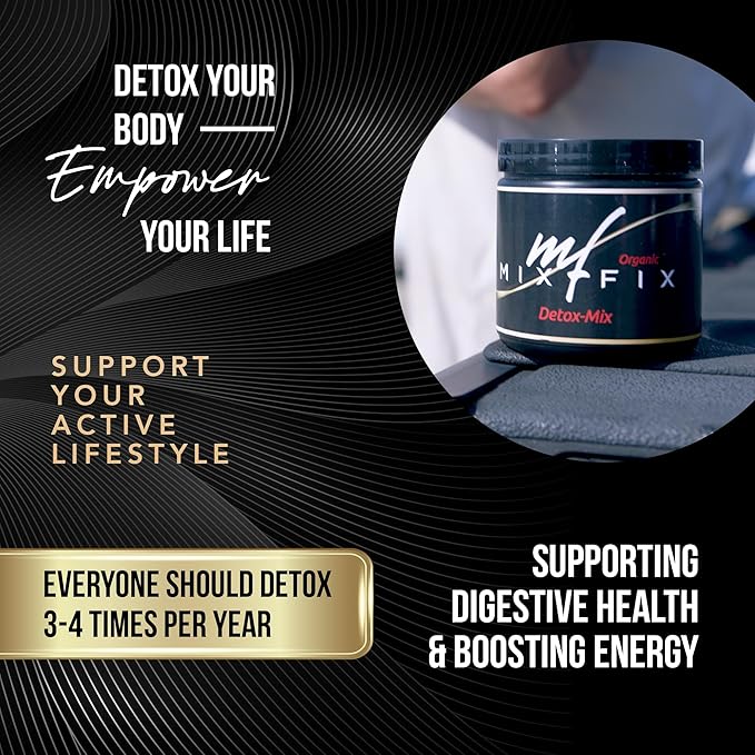 Mix-Fix Full Body Detox for Women & Men – Liver, Colon & Gut Support Drink – Full Spectrum Detox Powder Supplement – Milk Thistle, Turmeric & Beetroot – Digestive Health & Energy – 30 Servings