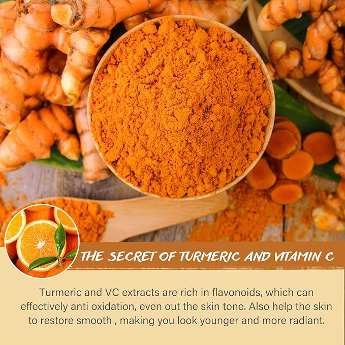 POP MODERN.C Turmeric Vitamin C Clay Mask Deep Cleansing Face Mask Skin Care Improve Blackheads Acne Dark Spots and Even out skin tone Facial Mask Control Oil and Refining Pores
