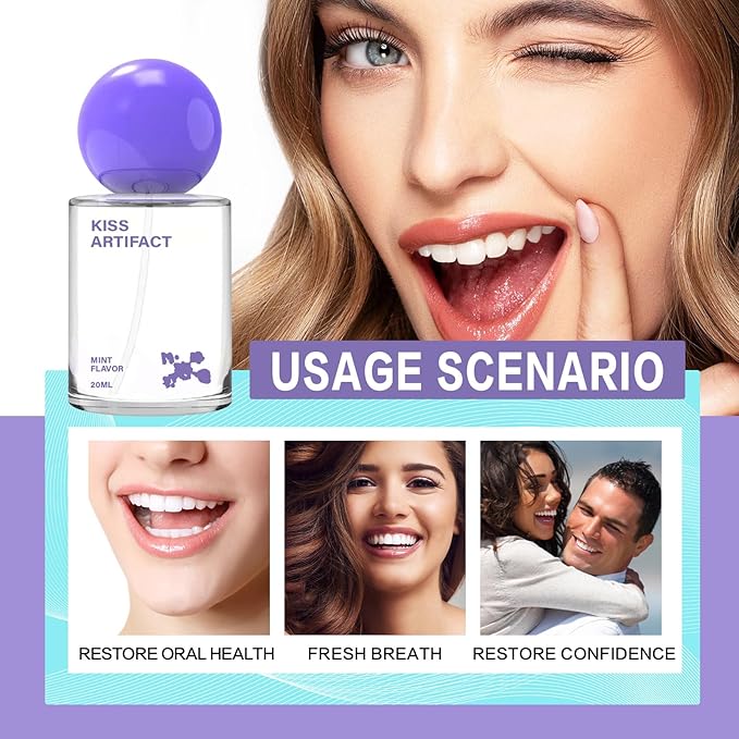 2Pcs Probiotic Oral Spray for Long-Lasting Freshness, Alcohol-Free Oral Spray with Probiotics for Breath Care, Portable Oral Spray, Suitable for Daily Use, Work, Travel (20ml)